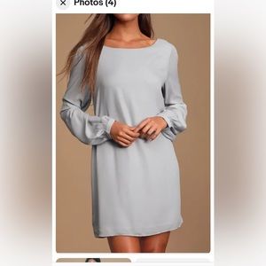 Lulu’s gray shift mini dress